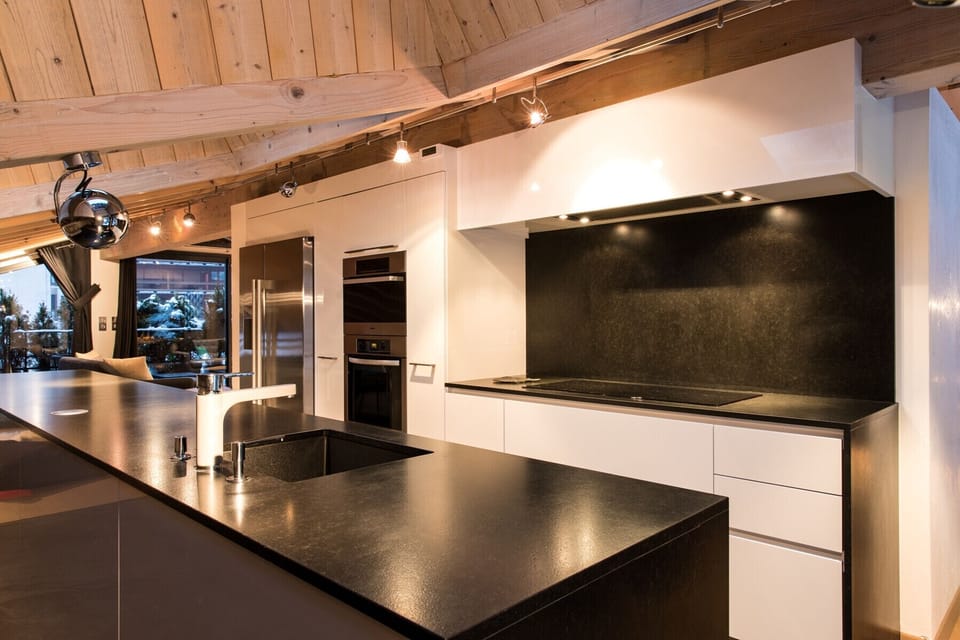 Sleek, fully-equipped kitchen