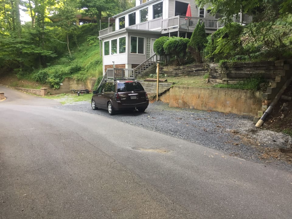 Recently added parking area increases parking to 4 vehcles