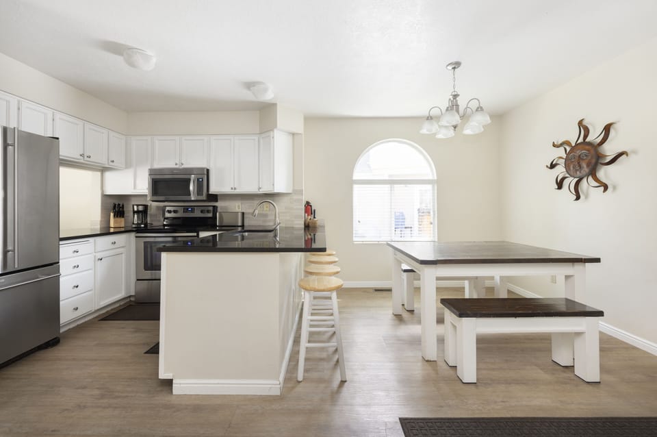 Newly remodeled kitchen with seating for 7