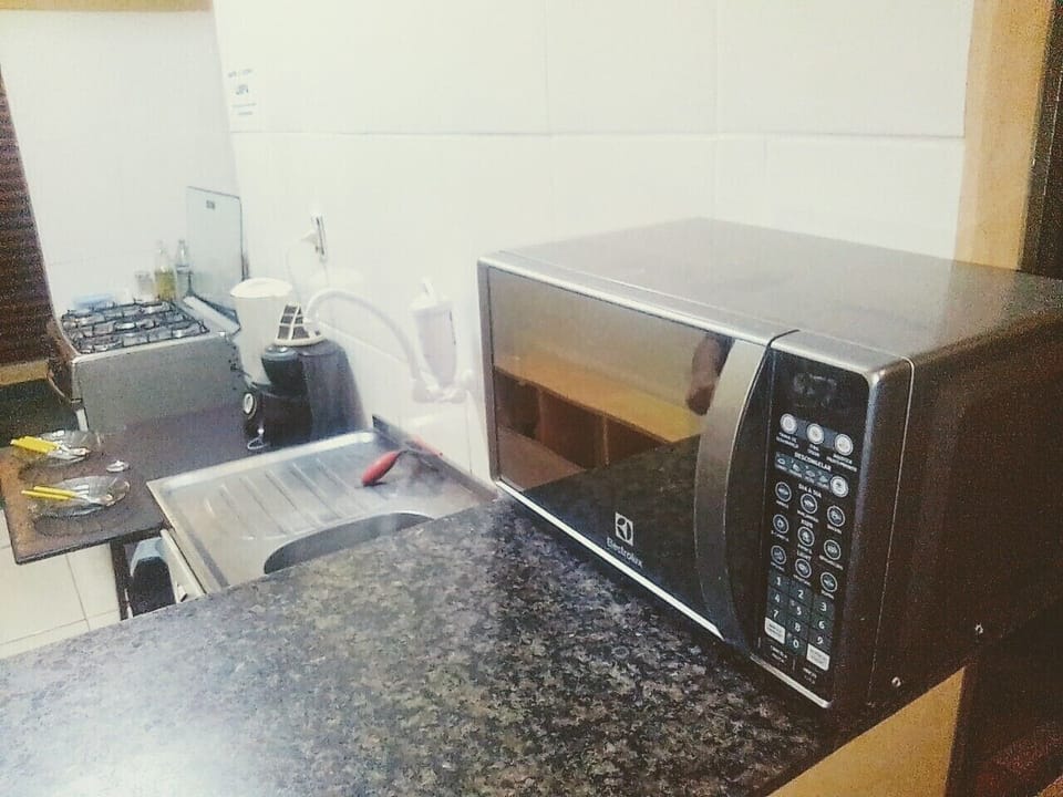 Fridge, microwave, oven, blender