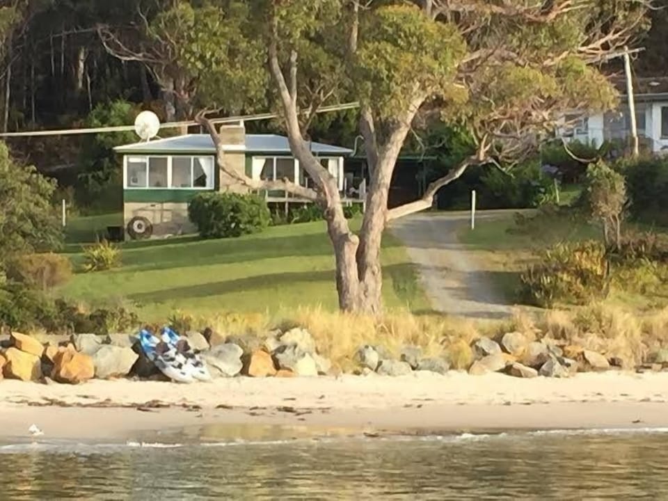 Beach right in front of our cottage