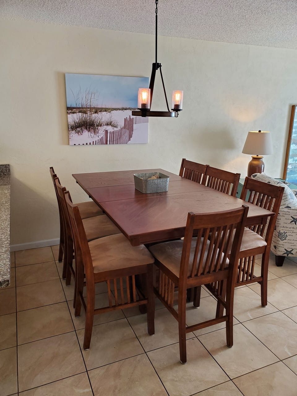 Counter-height dining set that seats up to 8.