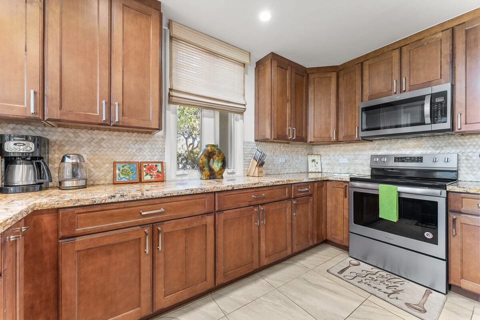 You will love our kitchen. More cabinets and space than the original plan.