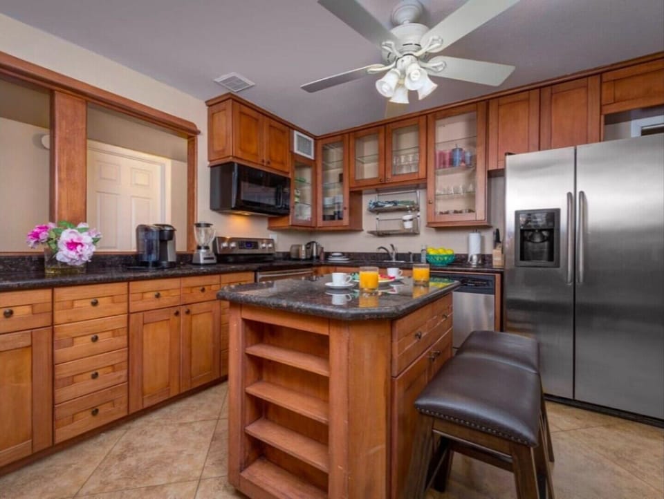 large kitchen updated appliances, fully stocked for your feast