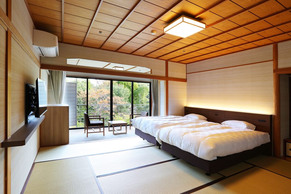 Modern Japanese style twin room, Non Smoking | In-room safe, bed sheets