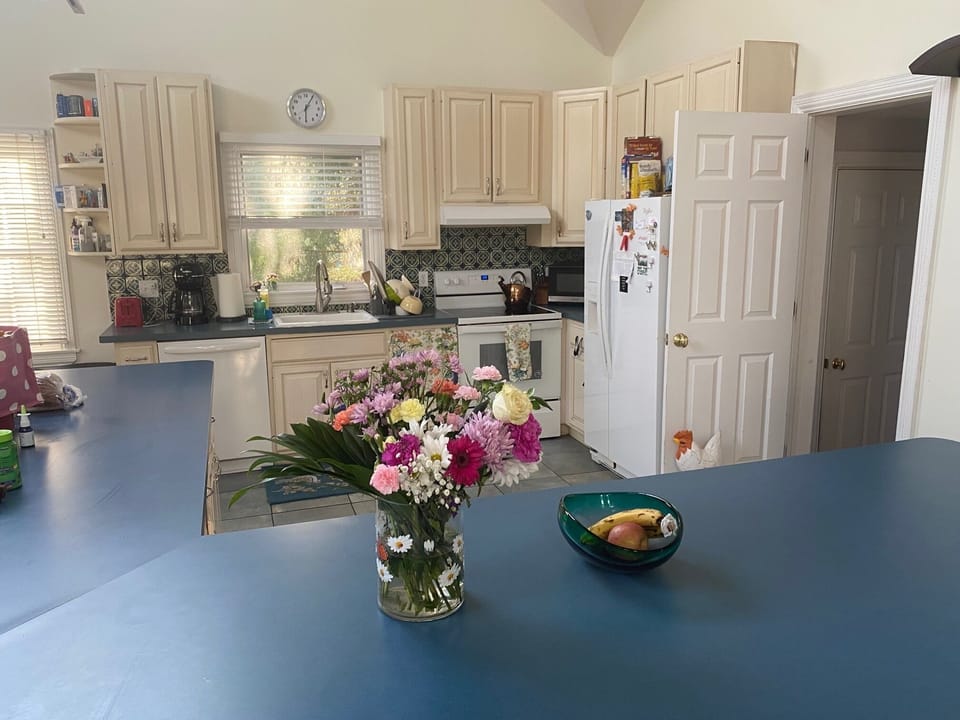 Large L shape kitchen island