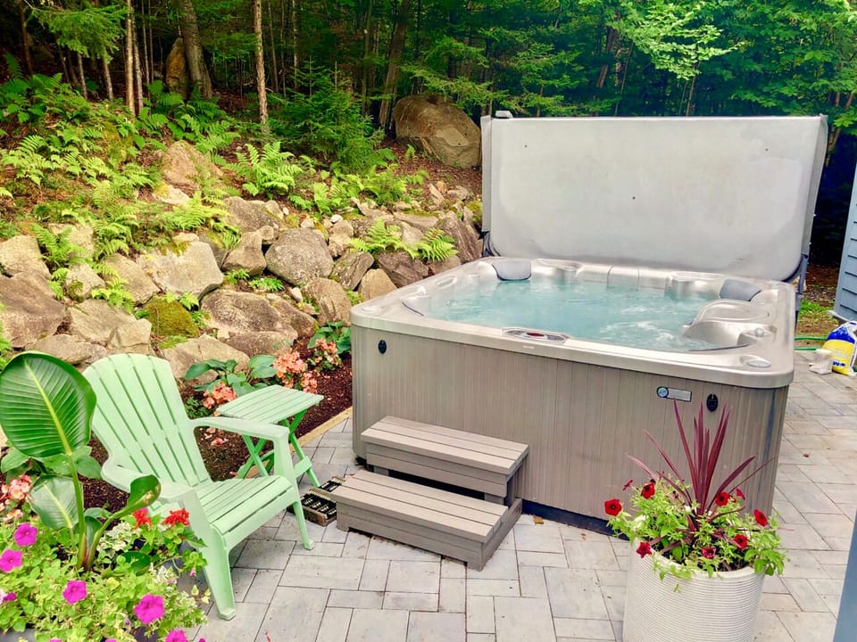 Unwind in the hot tub after a day of adventure