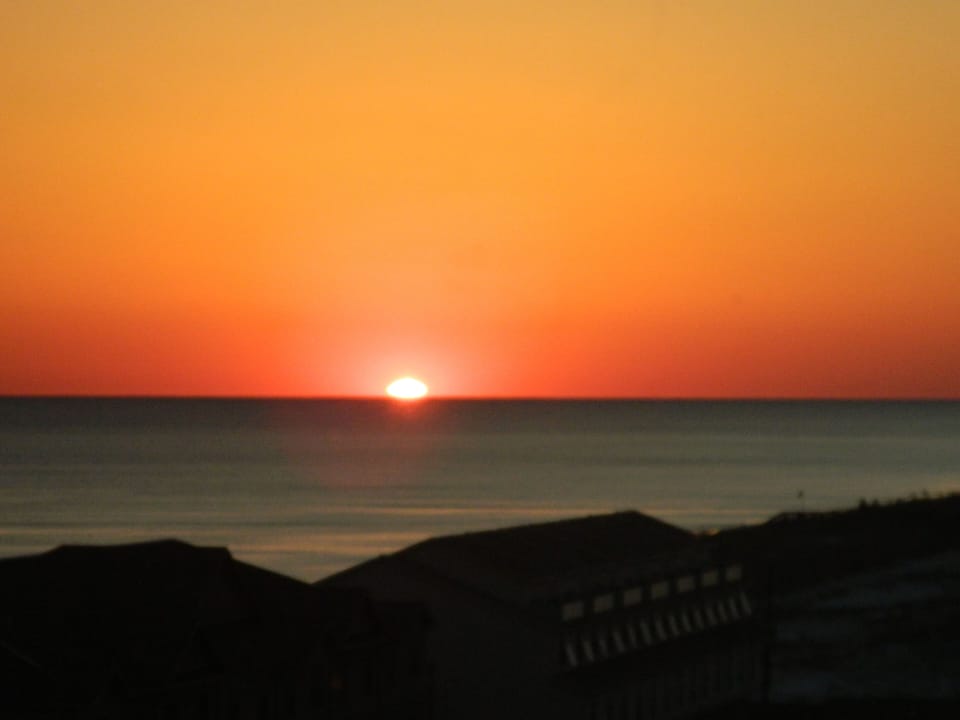 Amazing view of sunset from the dining nook.