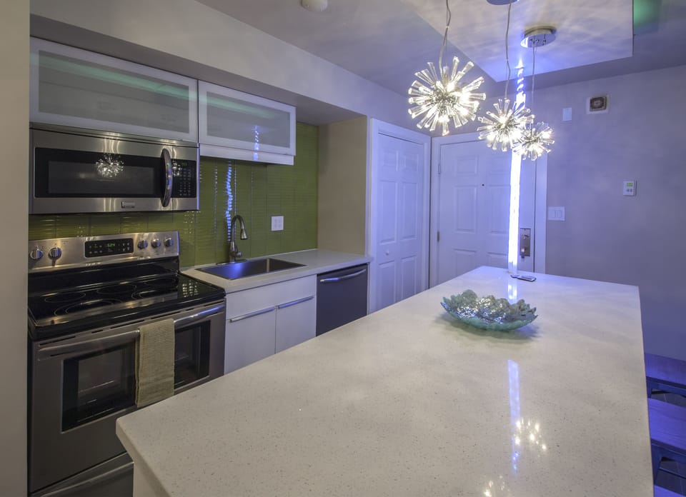 Fully equipped custom kitchen
