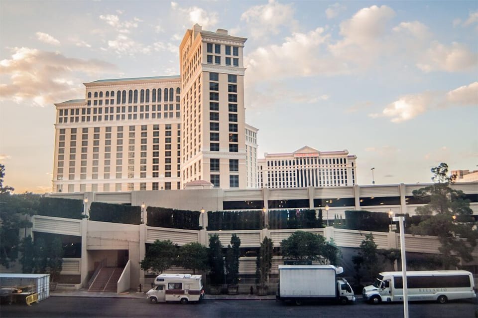 View of Bellagio and Ceasars from bedroom