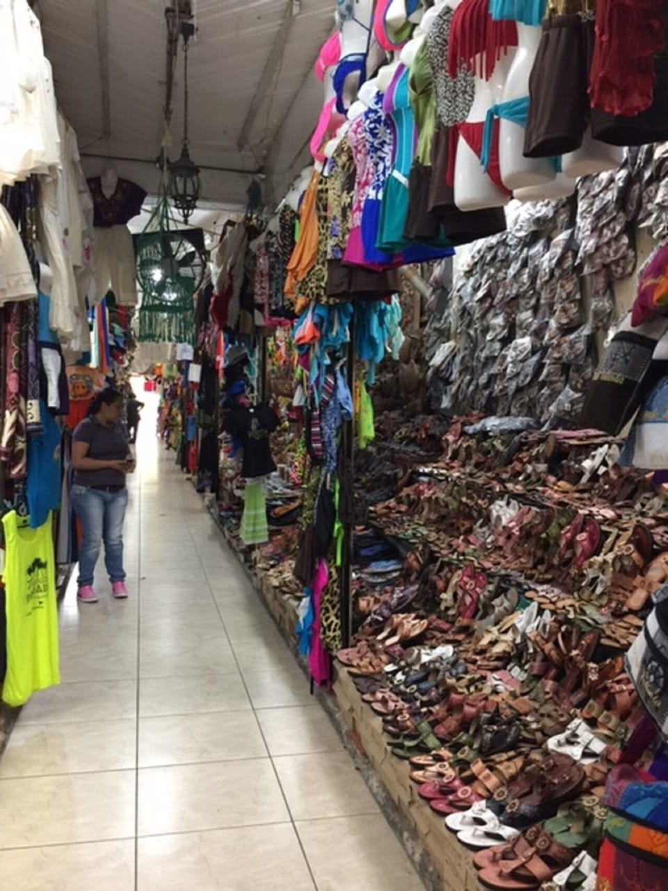 Just one of the dozens of aisles in the open Mercado