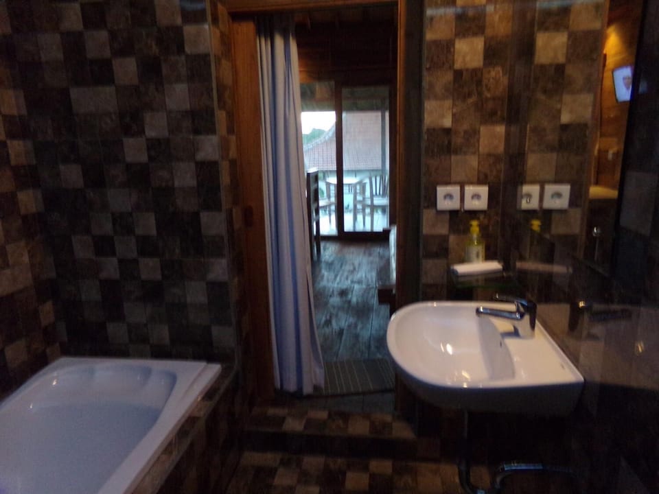 Deluxe Double Room | Bathroom | Shower, free toiletries, hair dryer, bathrobes