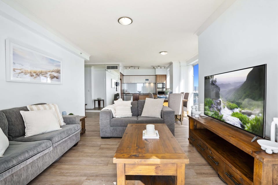Apartment, 3 Bedrooms, Ocean View | Living area | Flat-screen TV
