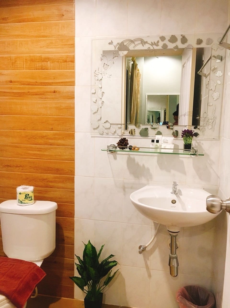 Shower, free toiletries, towels