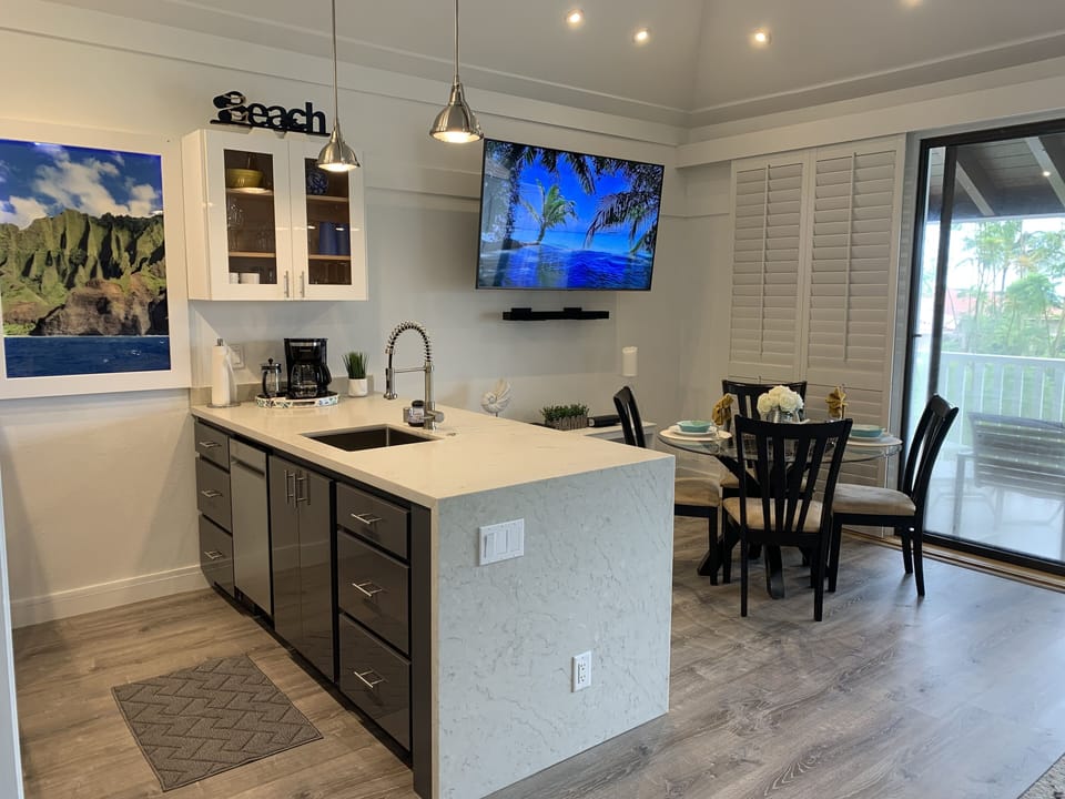 Kitchen dining smart tv 