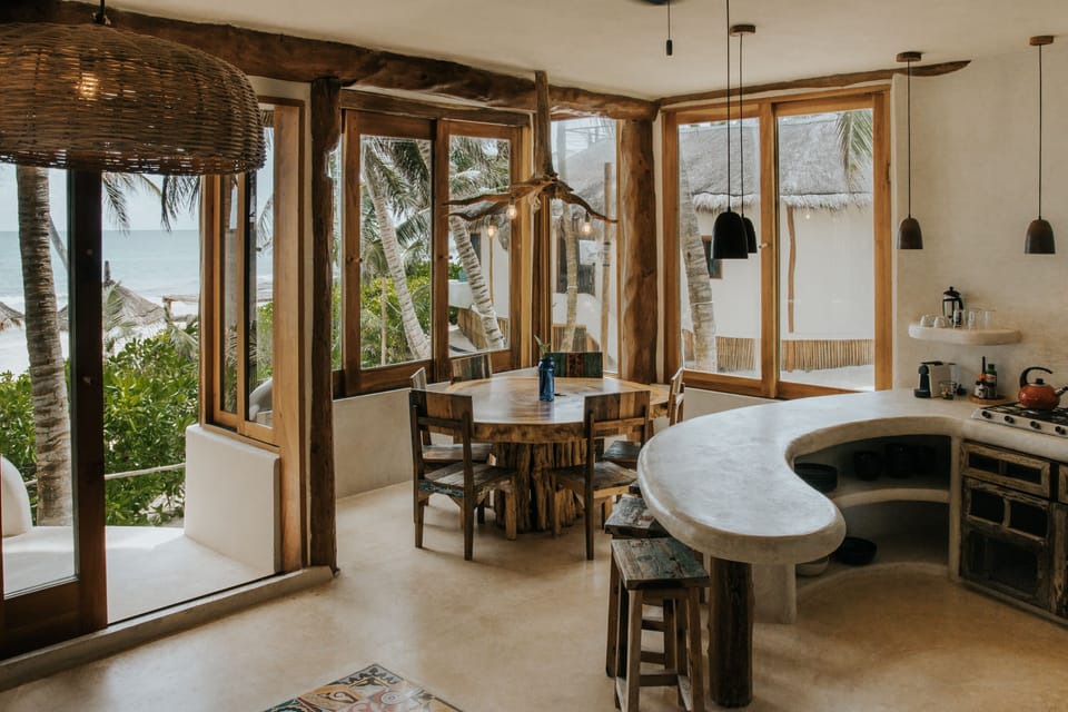 Dining area with sea views 