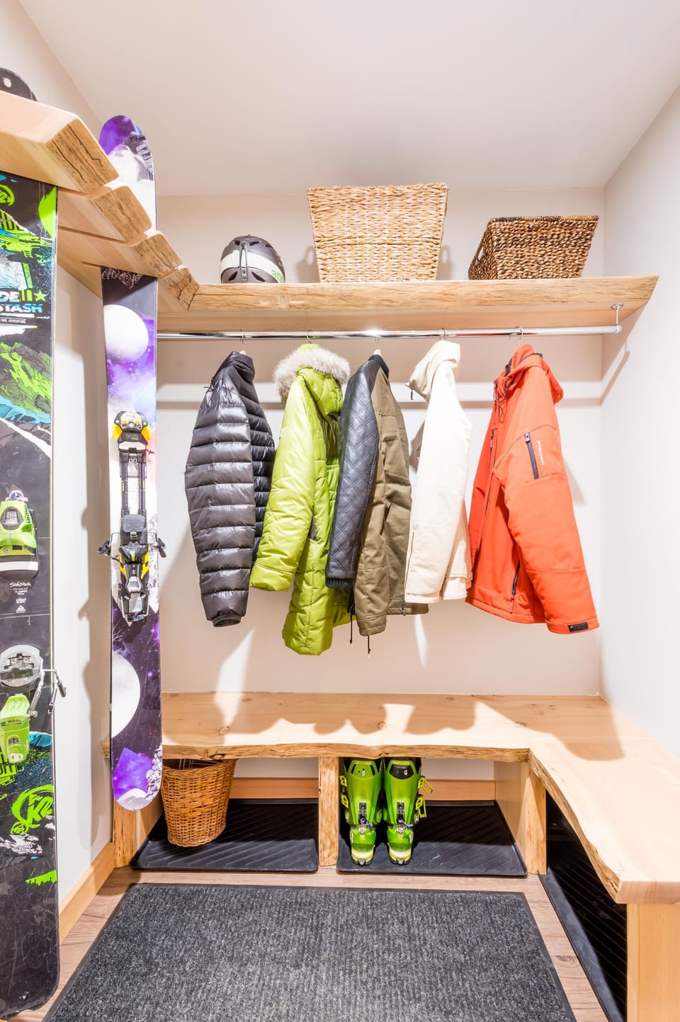 Lots of room for your ski gear and coats