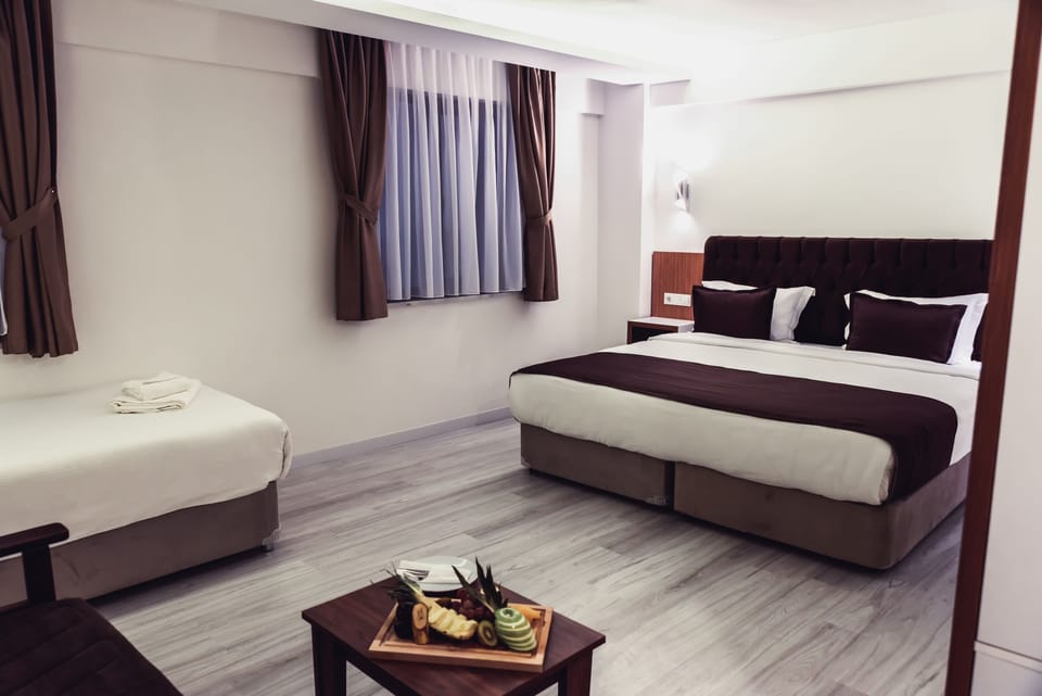 Premium bedding, memory foam beds, minibar, in-room safe