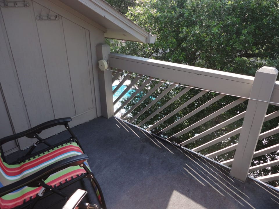 brand new deck 12/2017, overlooking the pool