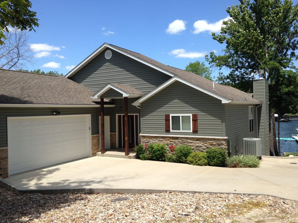 Lakefront home with good parking available.
