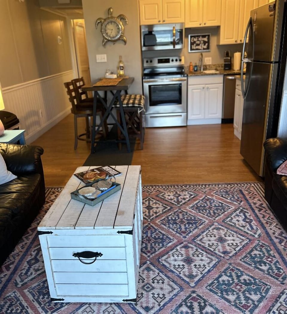 Living room and kitchen
