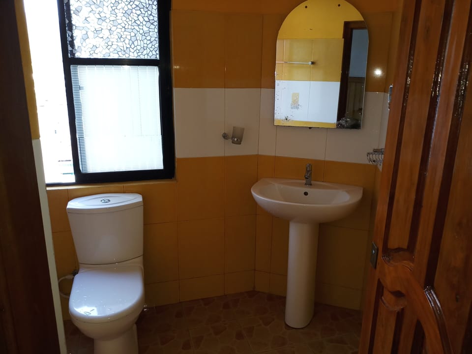Shower, free toiletries, hair dryer, slippers