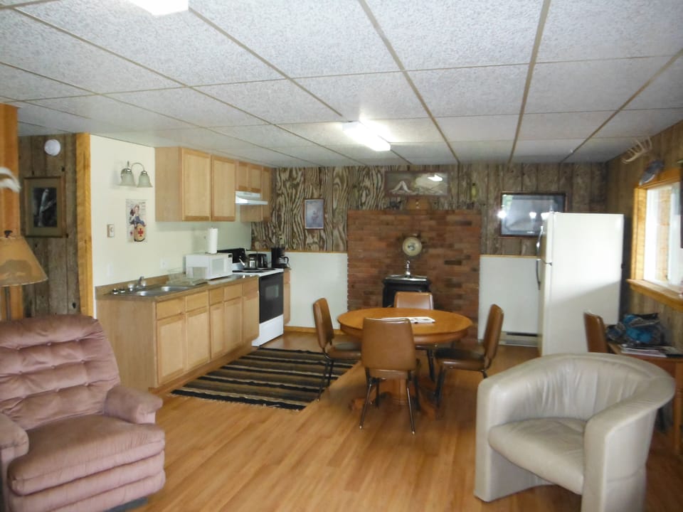 The living room and Kitchen.