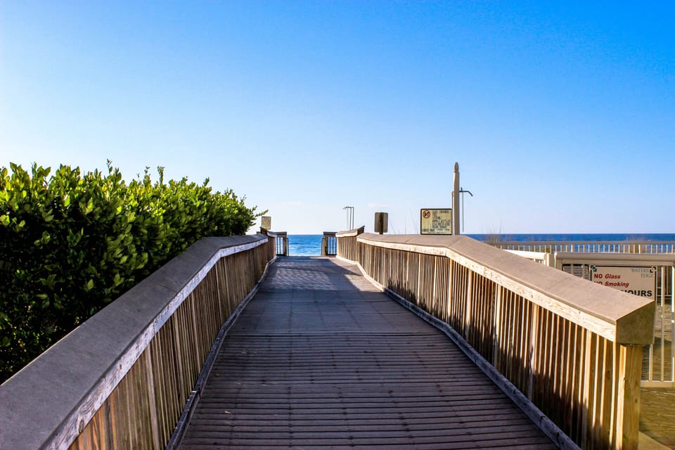 Walk over to beautiful beach!