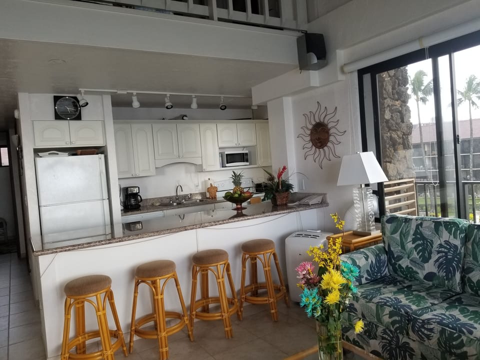 Kitchen and island
