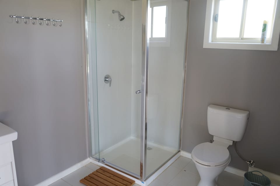 Bathroom 2 shower and toilet.
