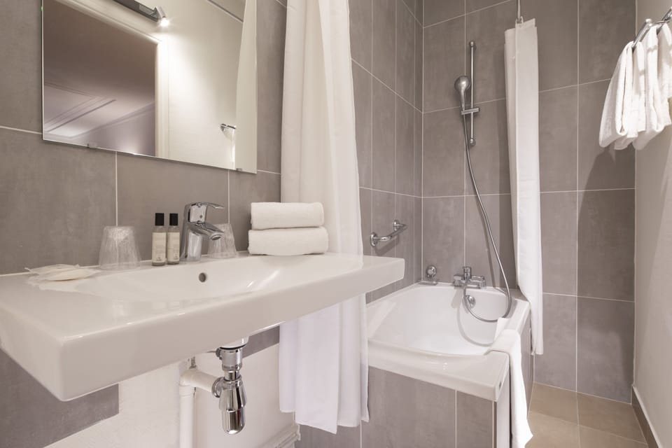 Free toiletries, hair dryer, towels