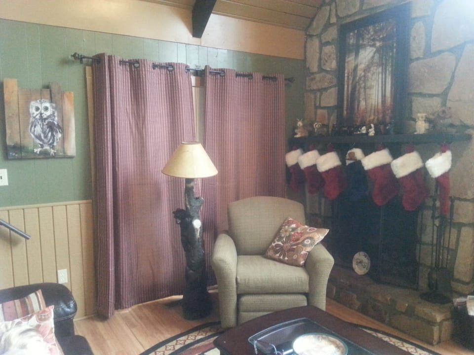 Enjoy the holidays in front of the cozy fireplace.
