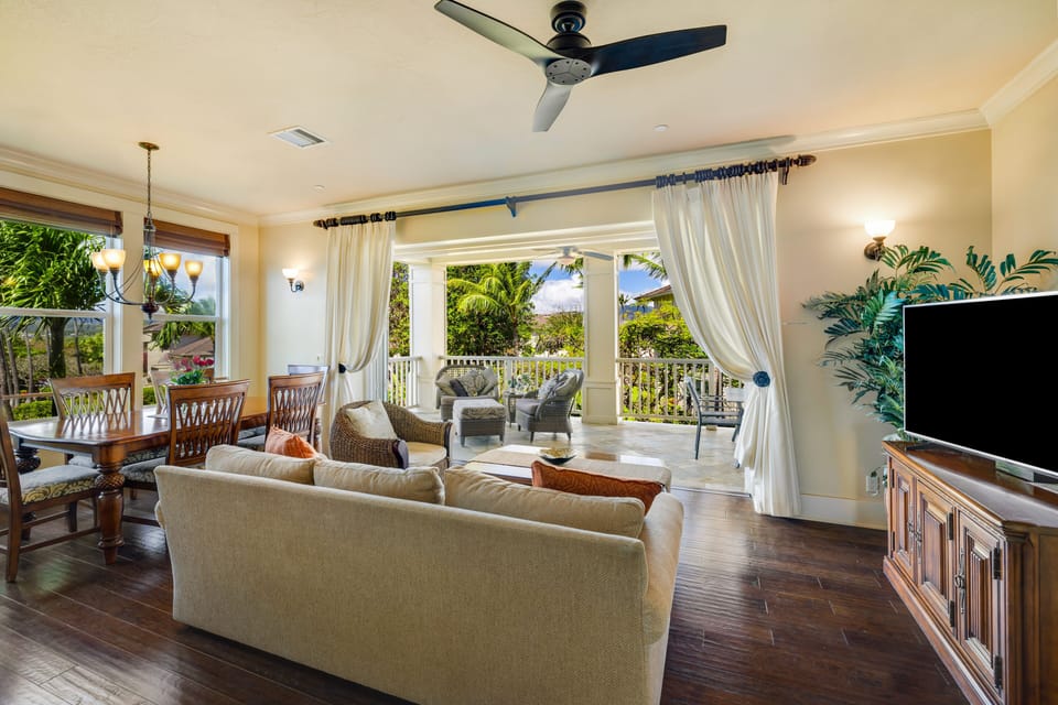 Great room for living and dining