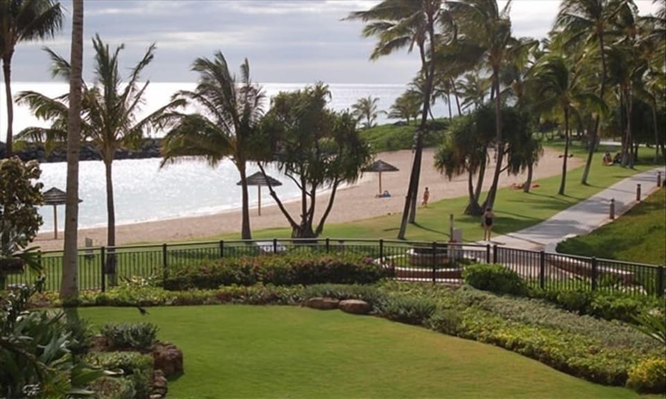B-208 is the closest unit to the beach on the sunset side of the beach tower.