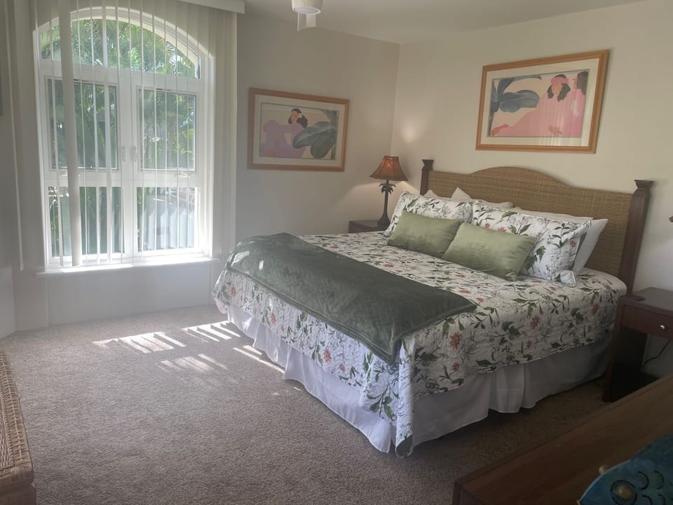large master bedroom suite with king size bed
