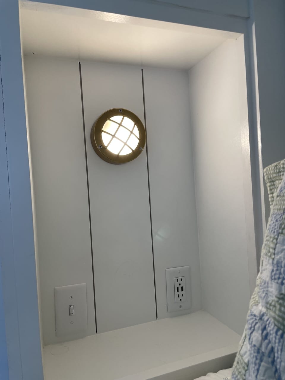 Niches in bunks have lighting and USB ports

