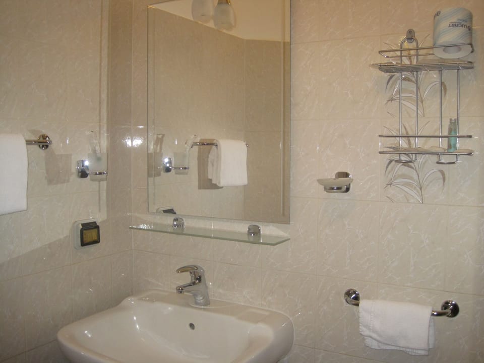 Shower, free toiletries, hair dryer, bidet