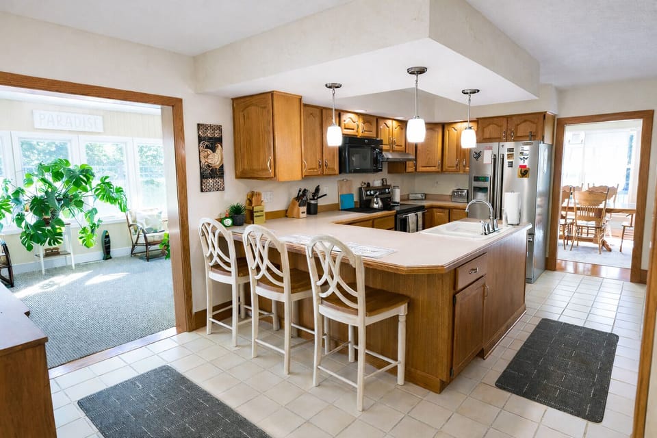 Fully stocked galley kitchen