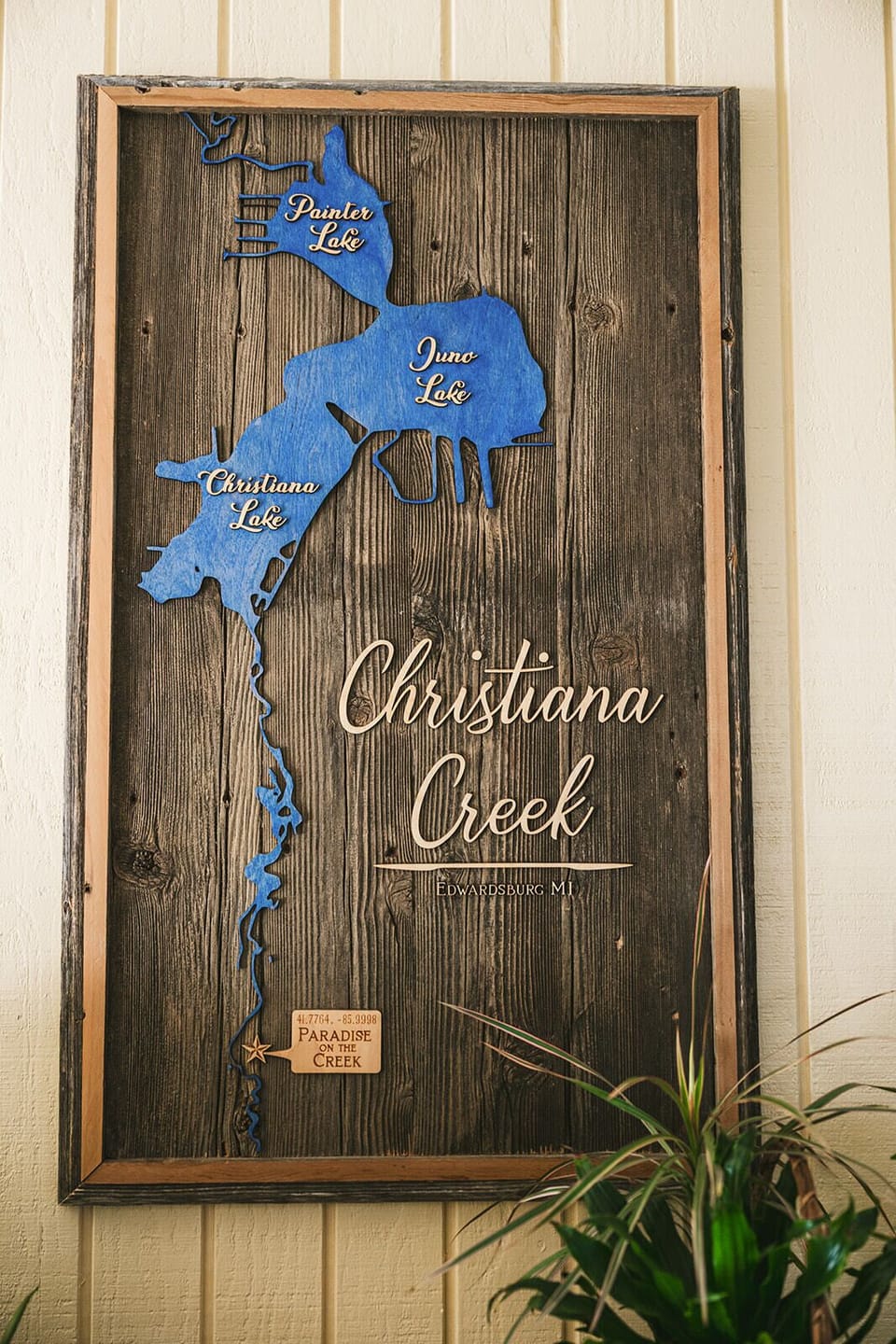 Our prize photo. Location of where you are on the creek and attached to 3 lakes
