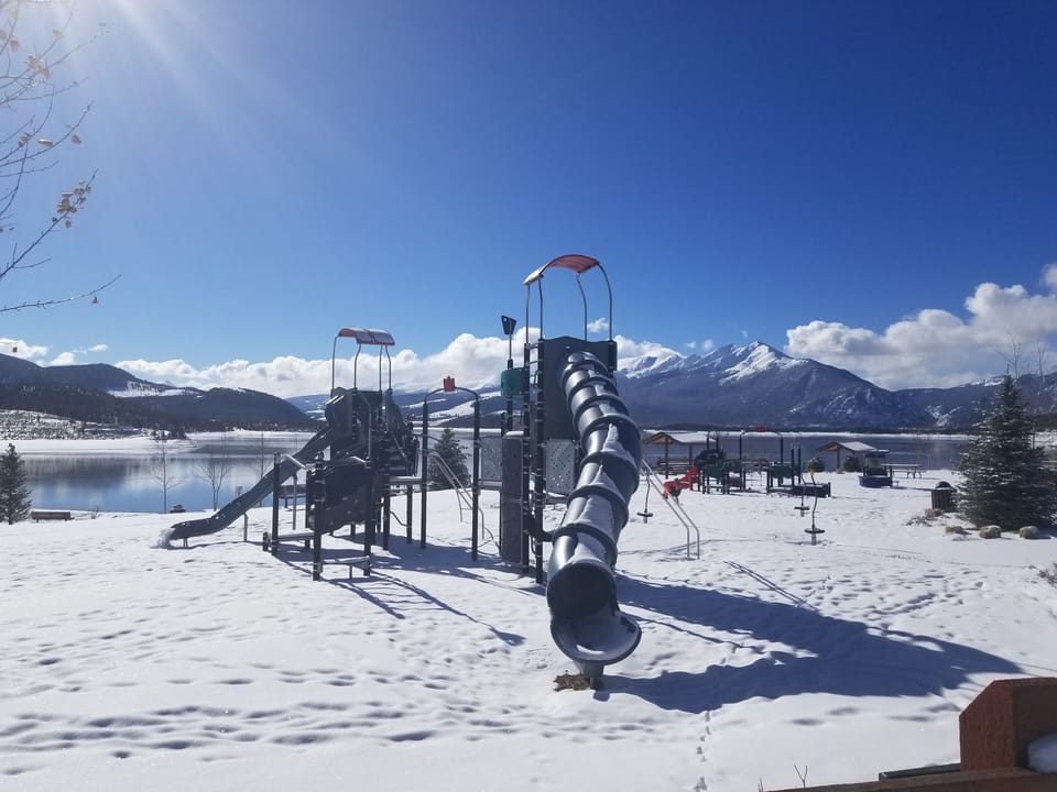 Fantasic playground a short walk from the condo, beautiful views