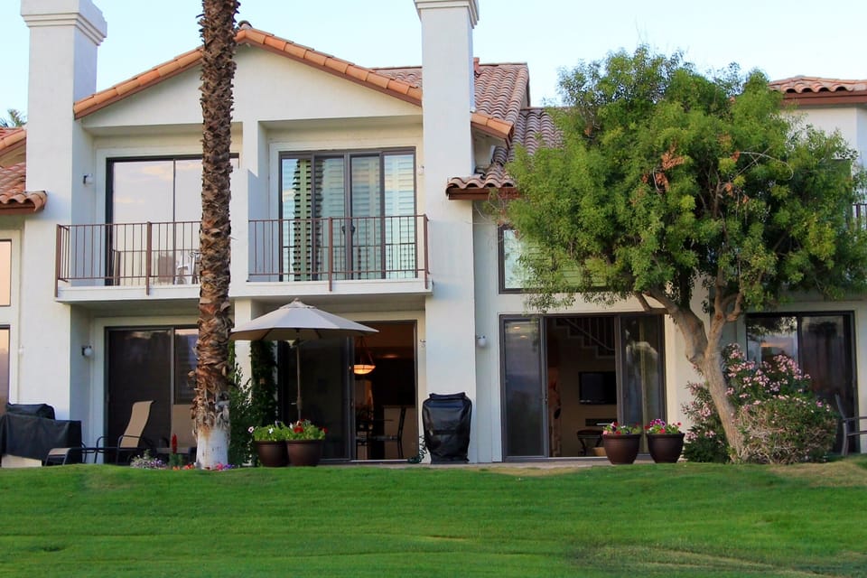 Looking back at our place from the pool area.