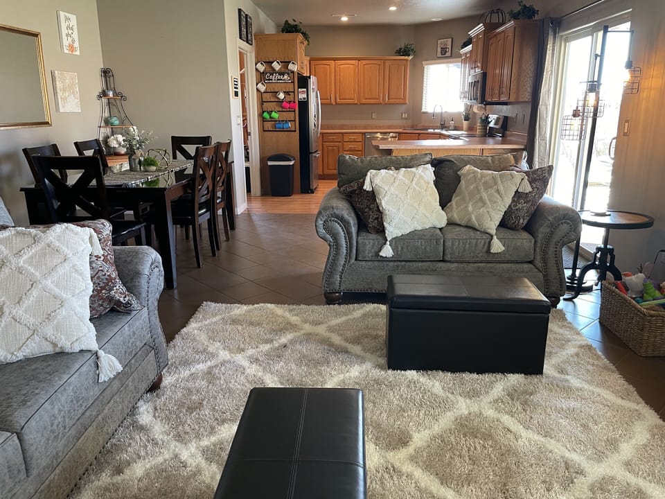 View to Kitchen from TV Area