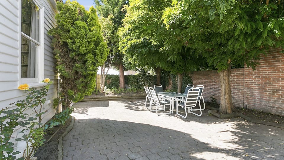 Sun bathed courtyard