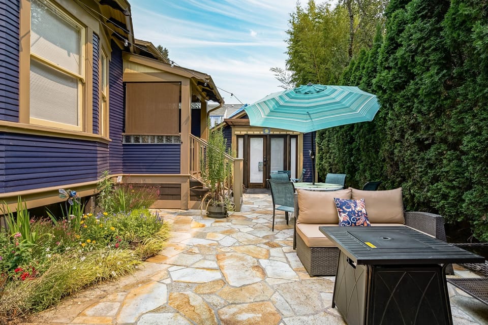Quiet, totally secluded patio and garden invite you to relax and enjoy the outdoors.