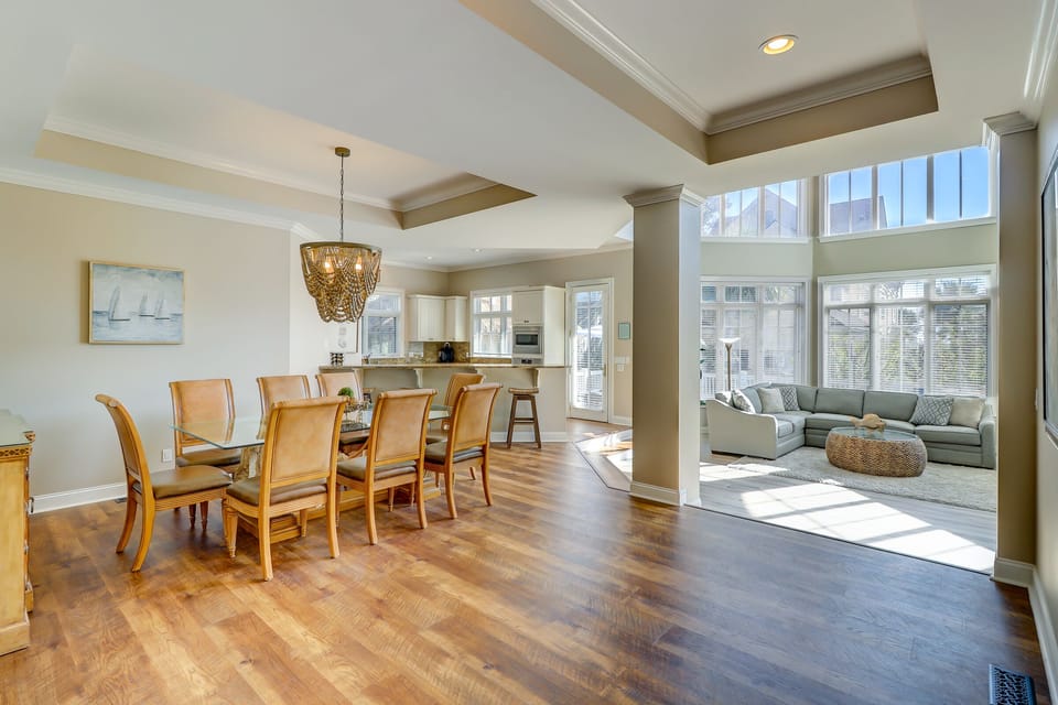 View of dining and living areas
