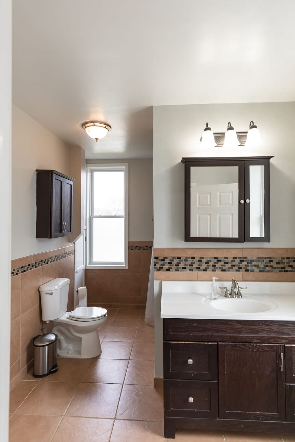 Second floor large full bathroom with walk in shower