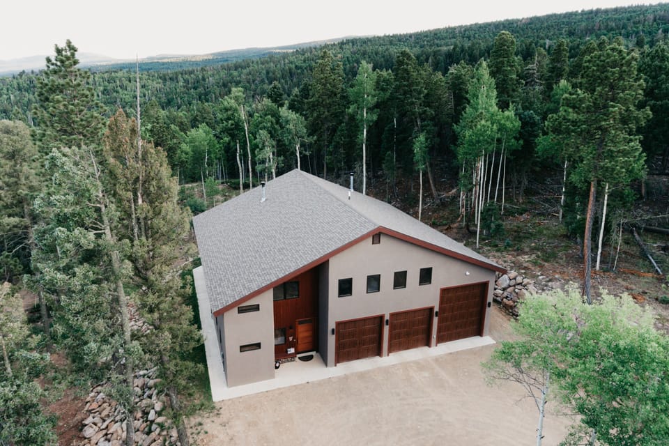 Ariel view looking directly South into Carson National Forest.