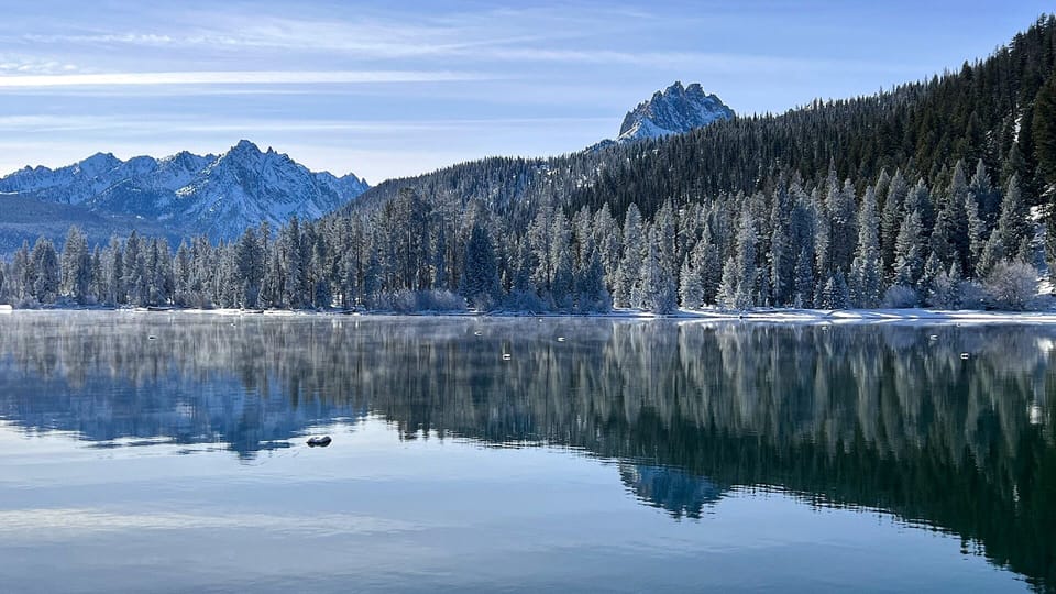 Redfish Lake in the Winter