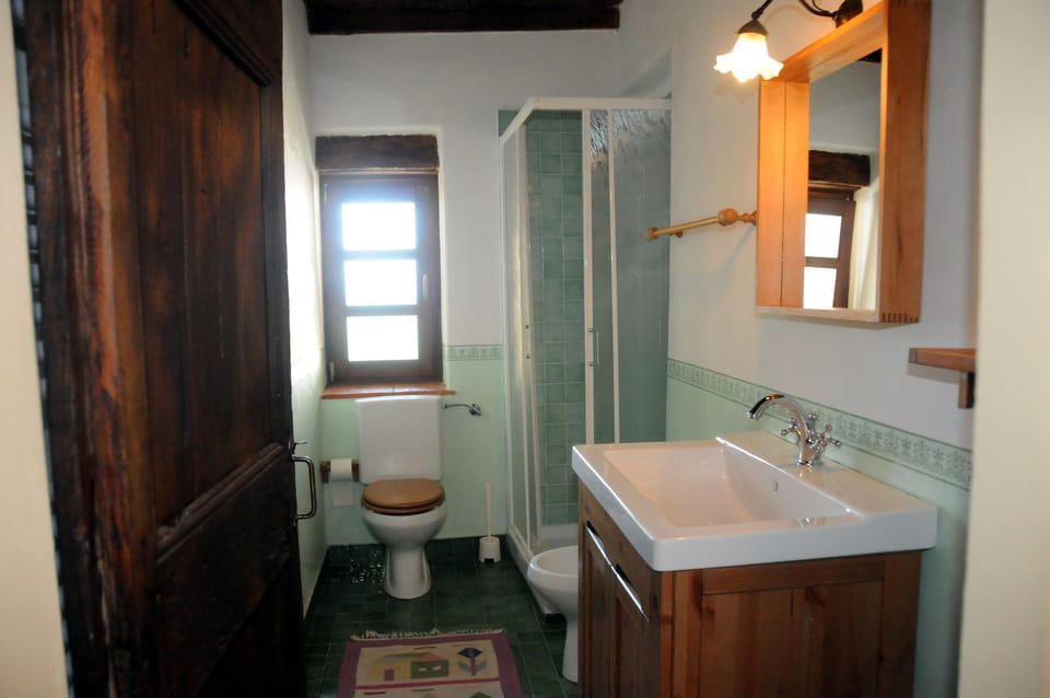 Shower, free toiletries, hair dryer, bidet