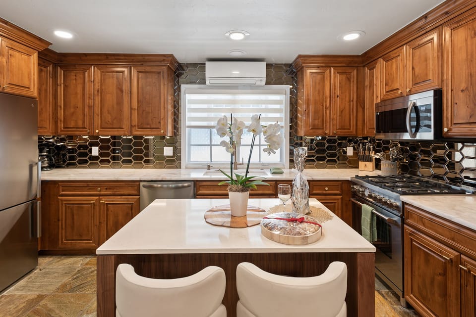 Gorgeous kitchen with Bertazzoni Italian appliances